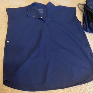 Figs Oversized Rafaela Scrub Top (navy)